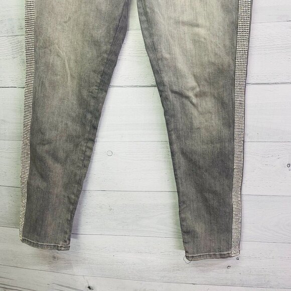 Blank NYC Womens Reade Crop Jeans In Skyscraper Crystal Stripe Stretch Size 31 - Picture 4 of 12